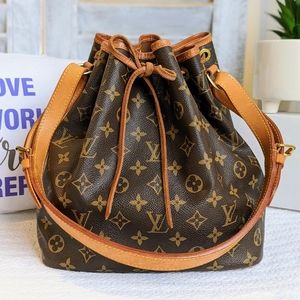 Authentic LV Noe Petit Drawstring Bucket Shoulder Bag